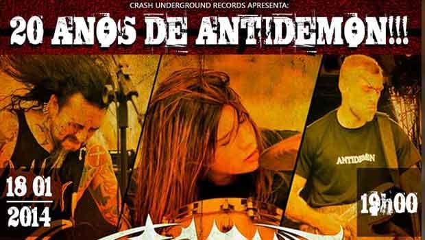 Antidemon com show de 20 anos em janeiro