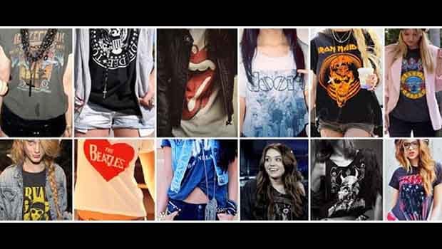 A história das camisetas de banda