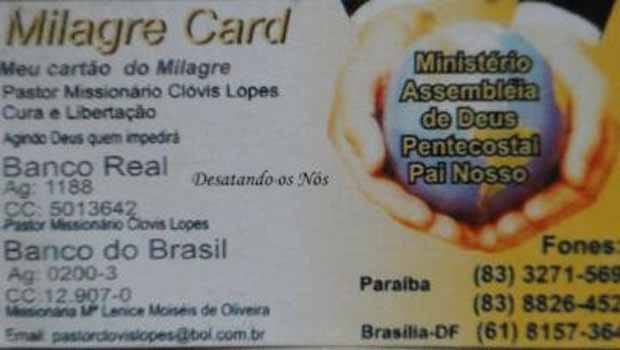 Pérola: Você já tem o seu “Milagre Card”? kkkk