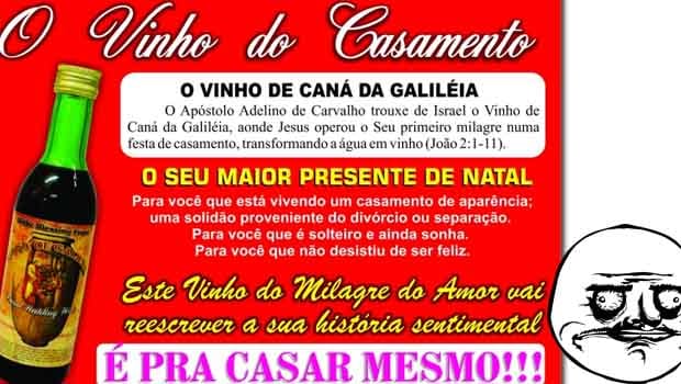 Pérola Gospel: Vinho do milagre do amor vindo direto de Caná da Galileia