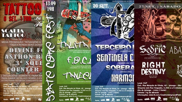 Crash Church – shows de setembro