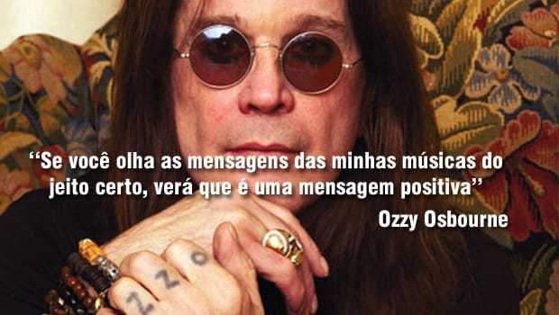 Ozzy fala para Deus abençoar a todos durante o show do Monsters of Rock e..