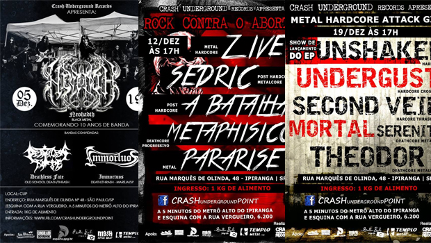 Crash Church – shows de dezembro