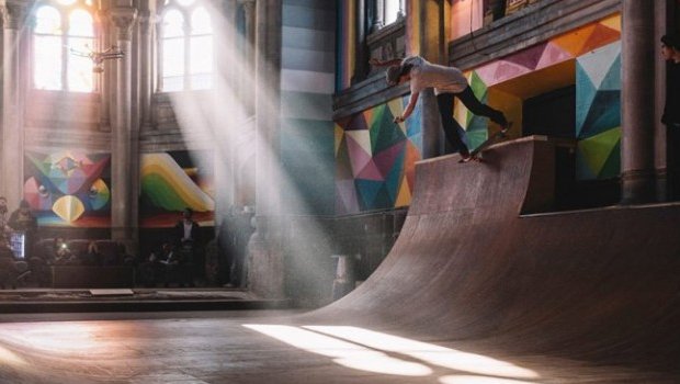 Igreja na Espanha vira pista de skate