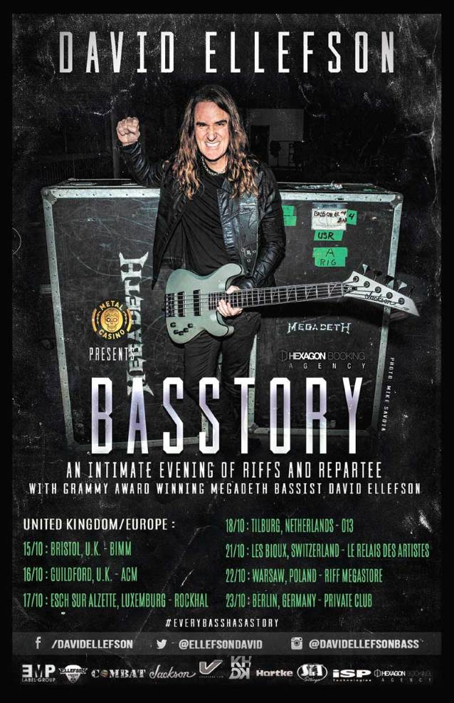 Basstory: Uma noite íntima de riffs e repórteres com o Grammy Award vencendo o baixista do Megadeth David Ellefson, datas européias anunciadas »The Metal Resource