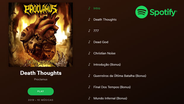 Proclamus disponibiliza “Death Thoughts” no Spotify