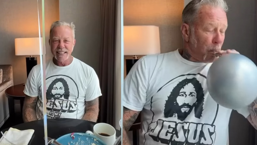 Vocalista do Metallica usa camiseta especial em seu aniversário